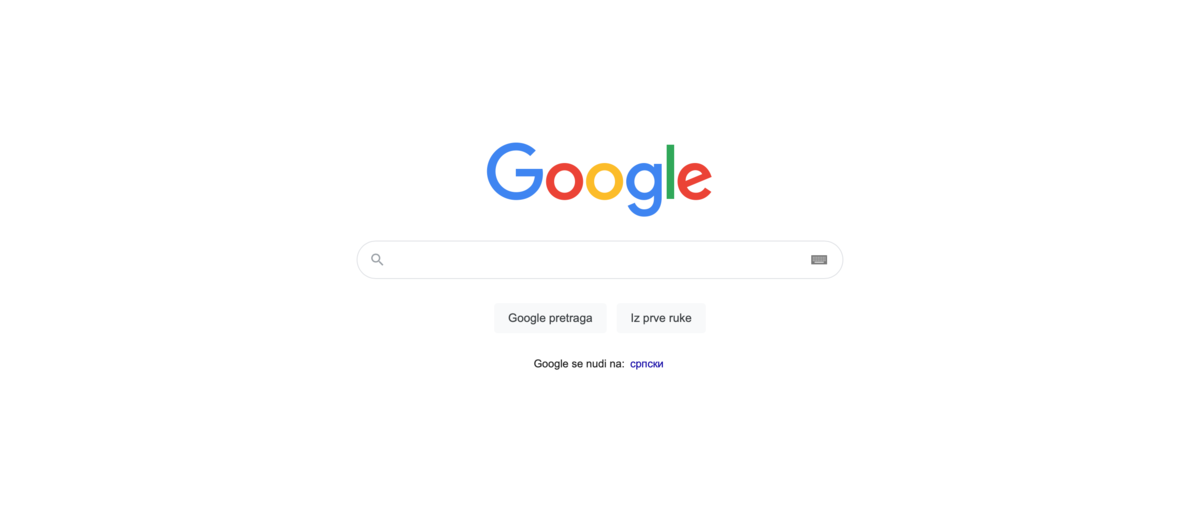 Primer dobre prakse - Google pretraživač